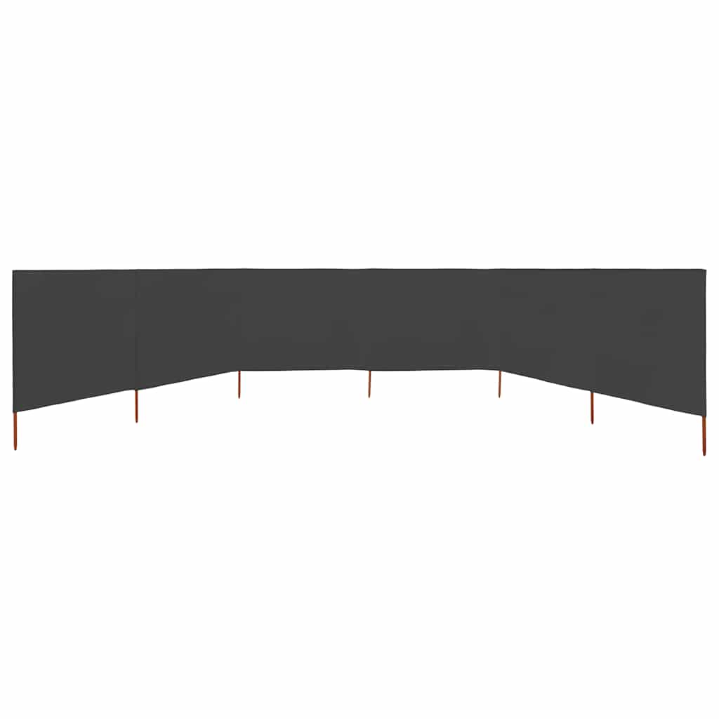 VidaXL Windschutzscheibenplane, 6-teilig, 800 x 120 cm, Stoff, Anthrazit