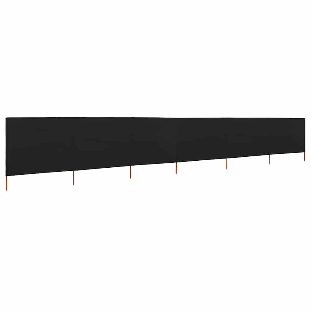 Vidaxl windscherm 6-panelen 800x120 cm stof zwart