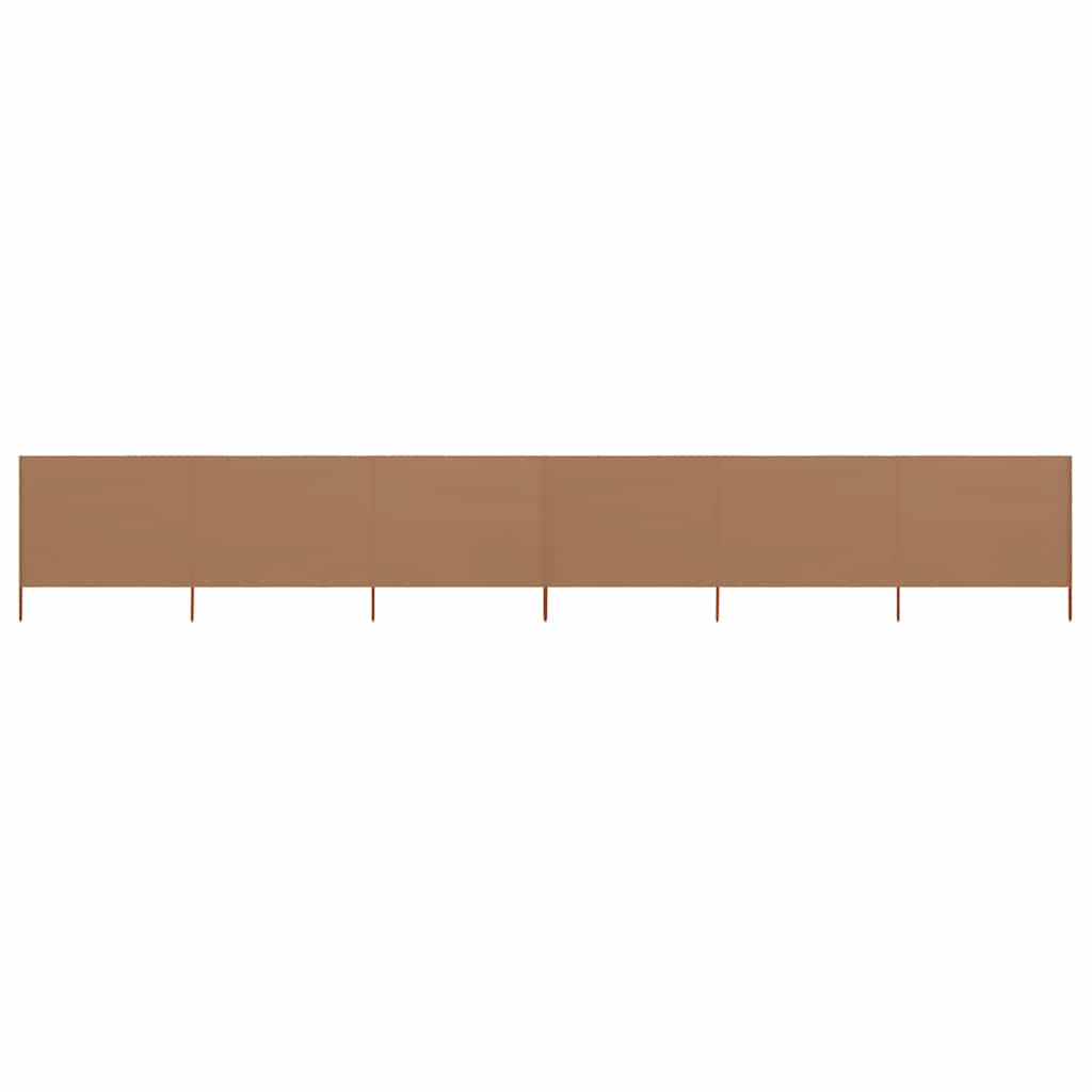 VidaXL Windschutzscheibe, 6-teilig, 800 x 160 cm, Stoff, Taupe