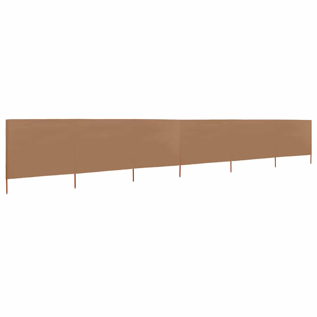 VidaXL Windschutzscheibe, 6-teilig, 800 x 160 cm, Stoff, Taupe