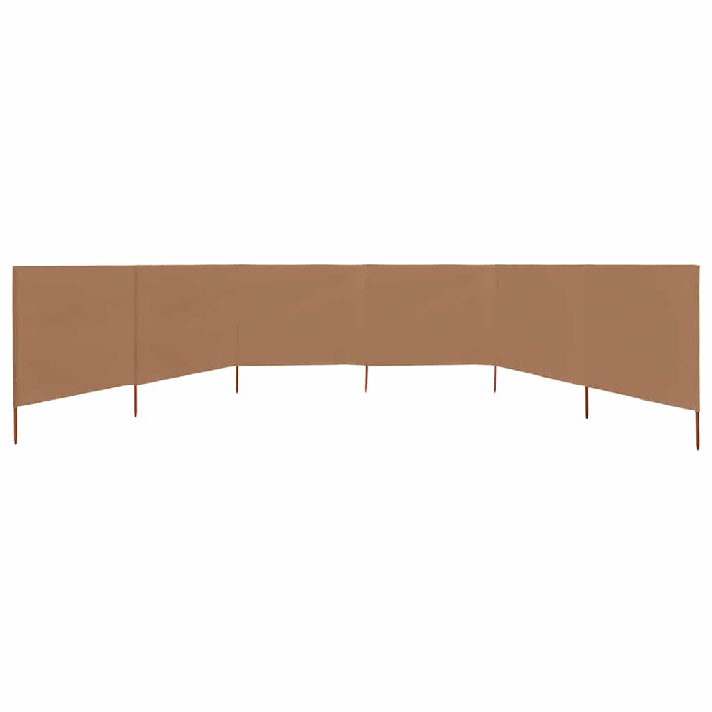 VidaXL Windschutzscheibe, 6-teilig, 800 x 160 cm, Stoff, Taupe
