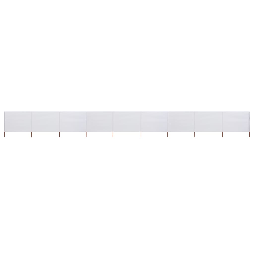 VidaXL Windschutzscheibe, 9-teilig, 1200 x 80 cm, Stoff, Sandweiß
