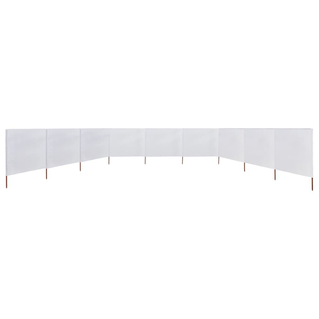 VidaXL Windschutzscheibe, 9-teilig, 1200 x 80 cm, Stoff, Sandweiß