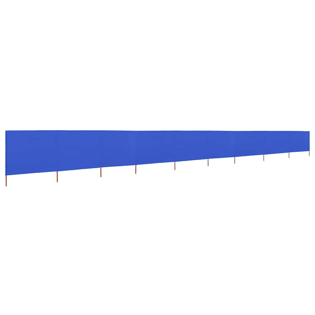VidaXL Windschutzscheibe, 9-teilig, 1200 x 80 cm, Stoff, Azurblau