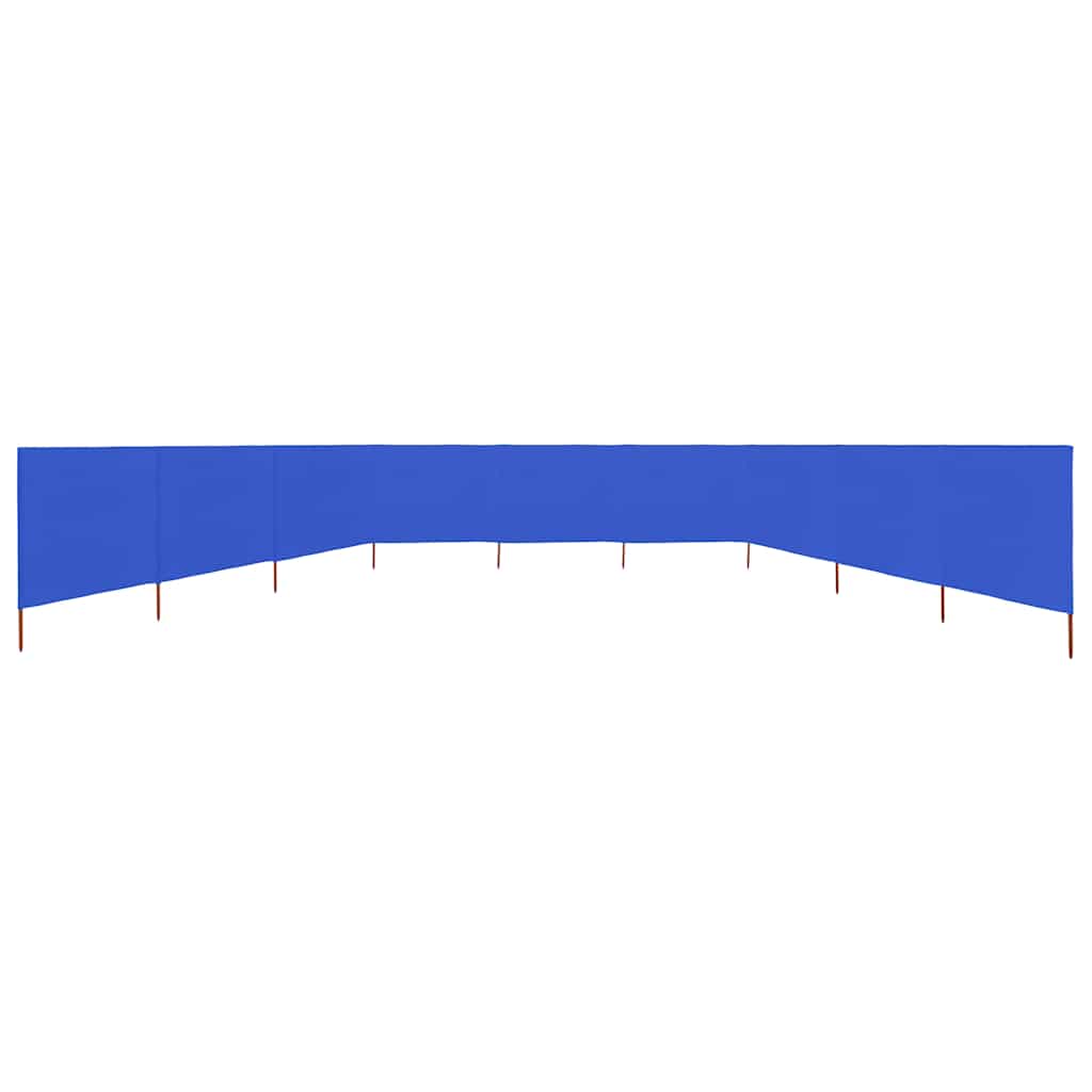 VidaXL Windschutzscheibe, 9-teilig, 1200 x 80 cm, Stoff, Azurblau