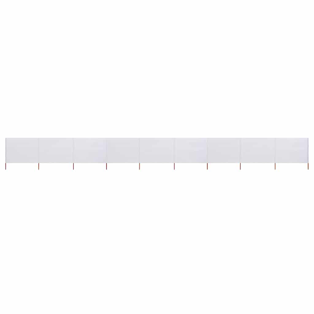 VidaXL Windschutzscheibe, 9-teilig, 1200 x 120 cm, Stoff, Sandweiß