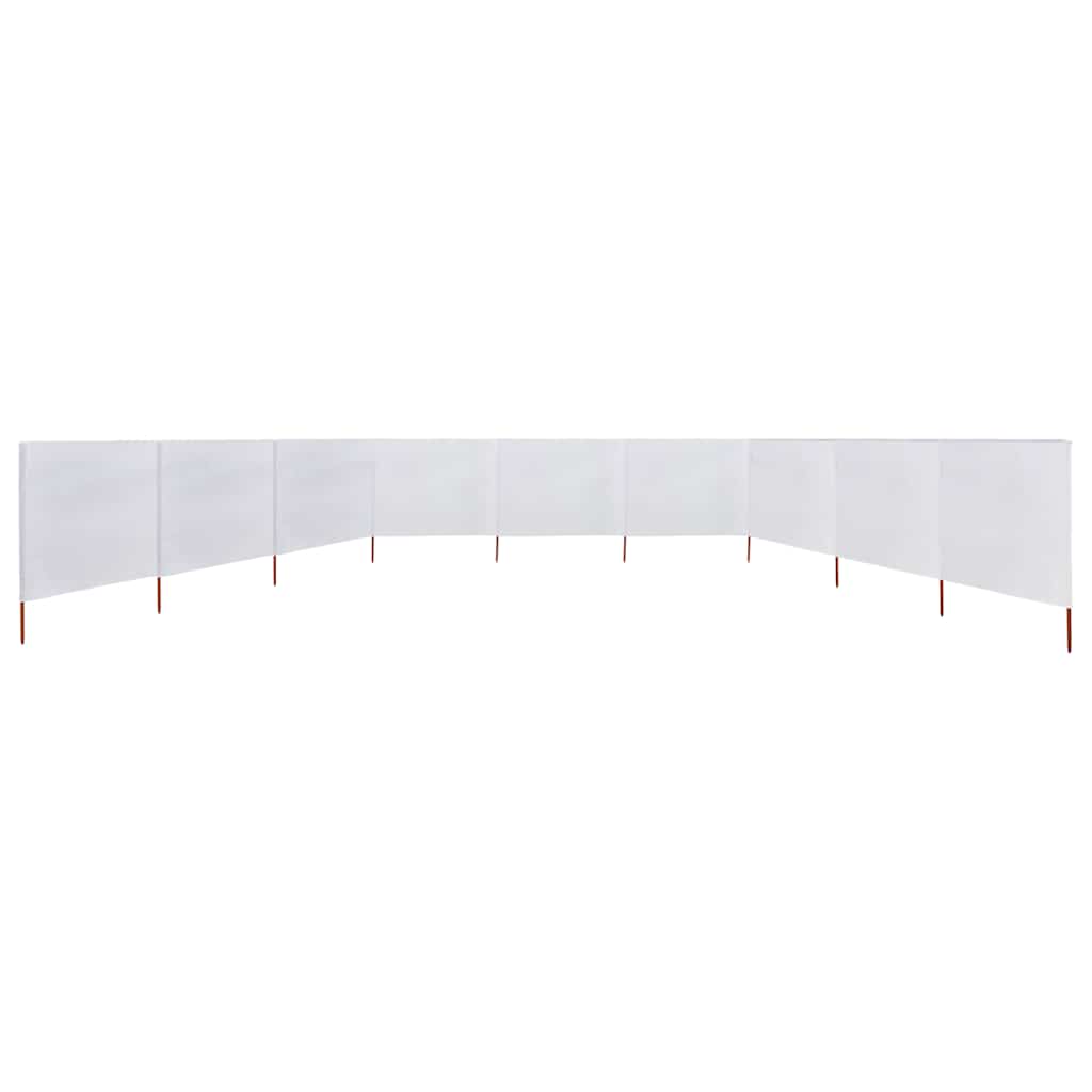 VidaXL Windschutzscheibe, 9-teilig, 1200 x 120 cm, Stoff, Sandweiß