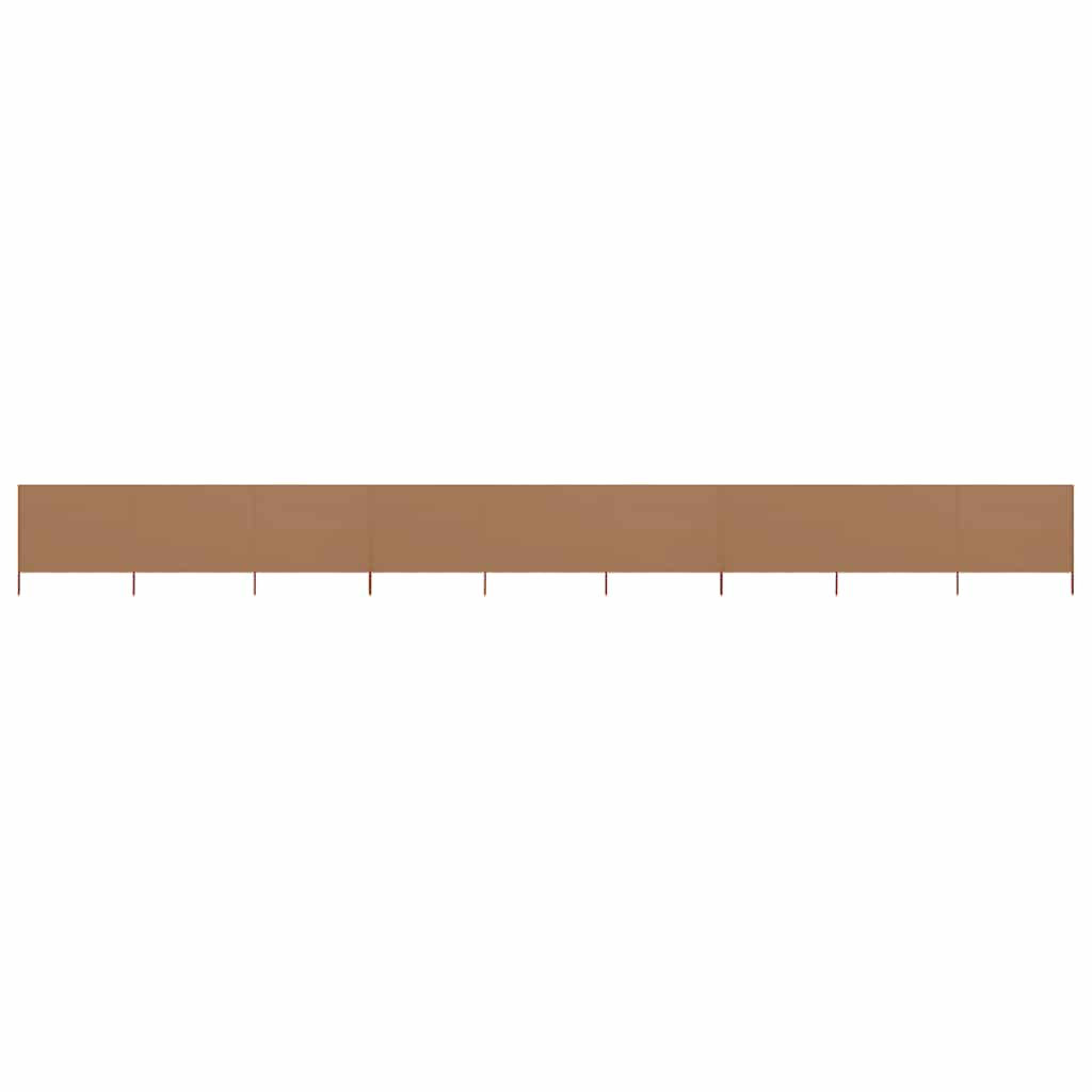 VidaXL Windschutzscheibe, 9-teilig, 1200 x 120 cm, Stoff, Taupe