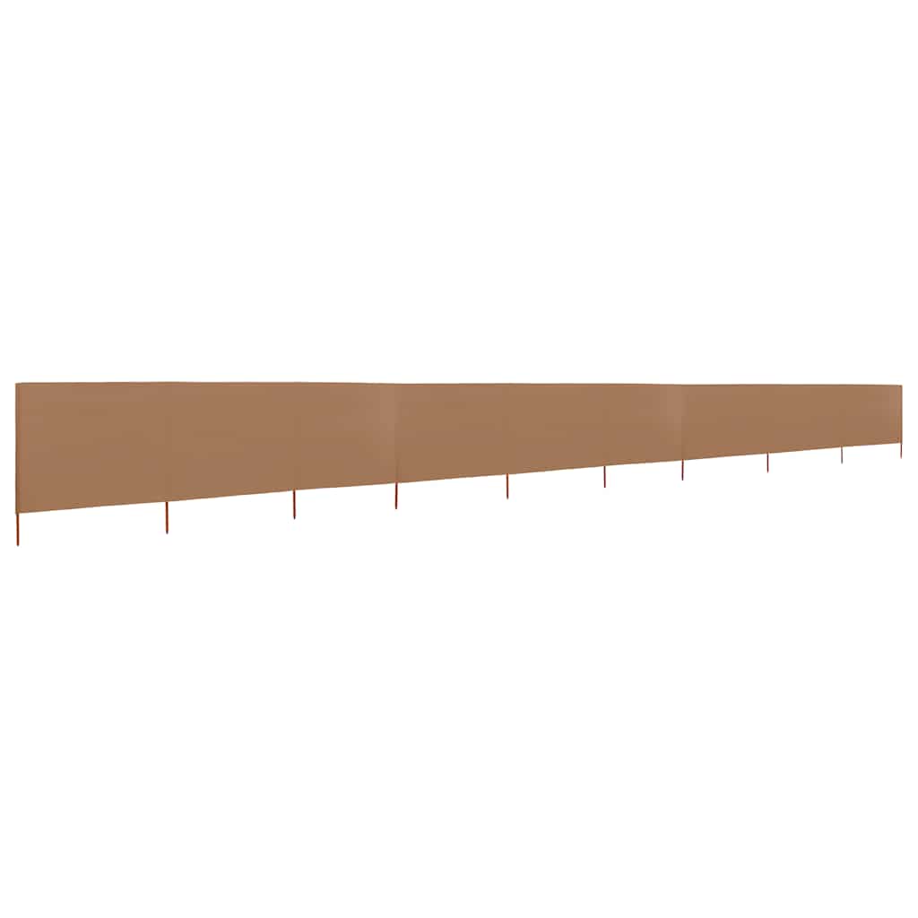 VidaXL Windschutzscheibe, 9-teilig, 1200 x 120 cm, Stoff, Taupe