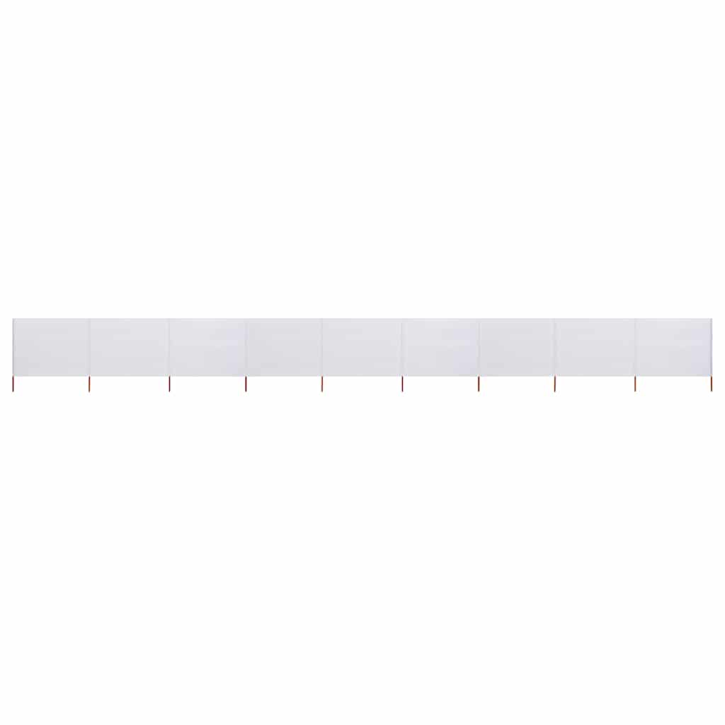 Vidaxl windscherm 9-panelen 1200x160 cm stof zandwit