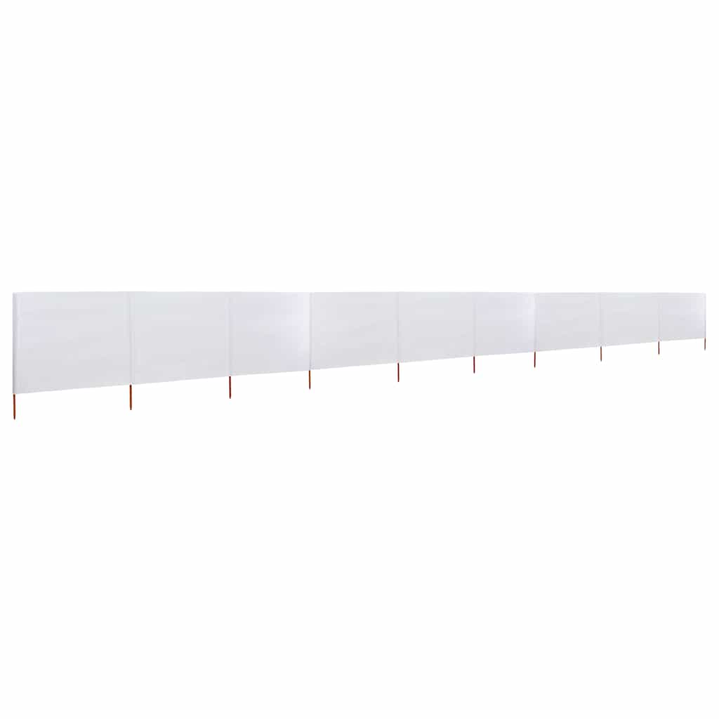 Vidaxl windscherm 9-panelen 1200x160 cm stof zandwit