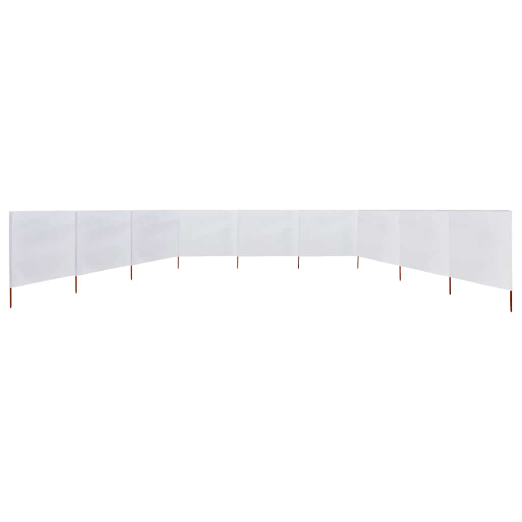 VidaXL Windschutzscheibe, 9-teilig, 1200 x 160 cm, Stoff, Sandweiß