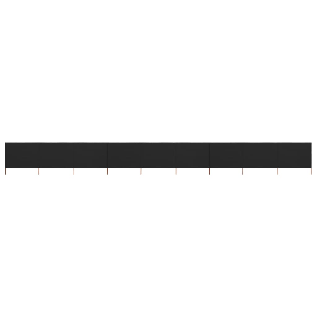 VidaXL Windschutzscheibenplane, 9-teilig, 1200 x 160 cm, Stoff, schwarz