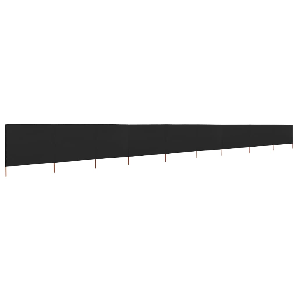 VidaXL Windschutzscheibenplane, 9-teilig, 1200 x 160 cm, Stoff, schwarz