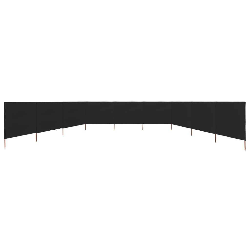 VidaXL Windschutzscheibenplane, 9-teilig, 1200 x 160 cm, Stoff, schwarz