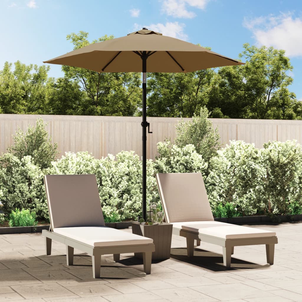 VidaXL Sonnenschirm 200x224 cm Aluminium Taupe