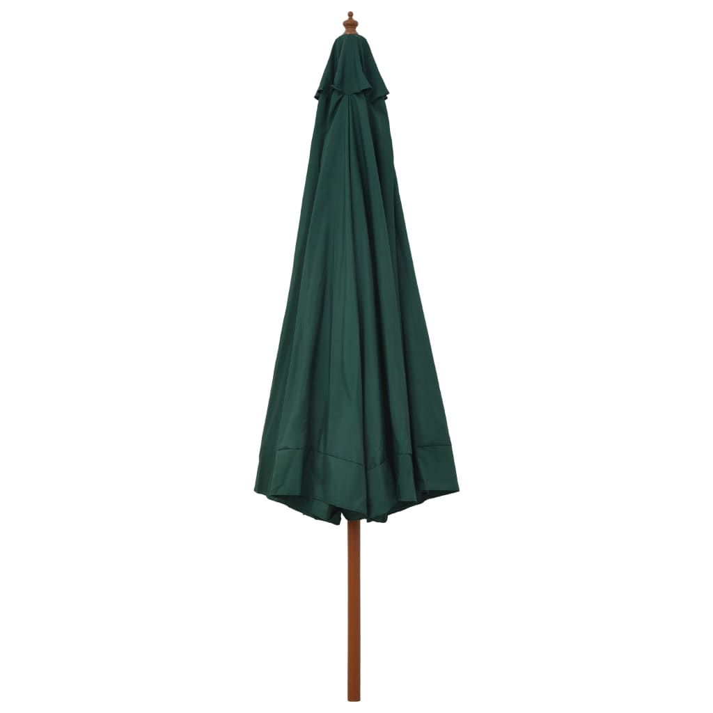 Vidaxl - Sonnenschirm mit Holzstange 330 cm Grün