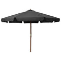 Vidaxl - Sonnenschirm mit Holzstange 330 cm Anthrazit