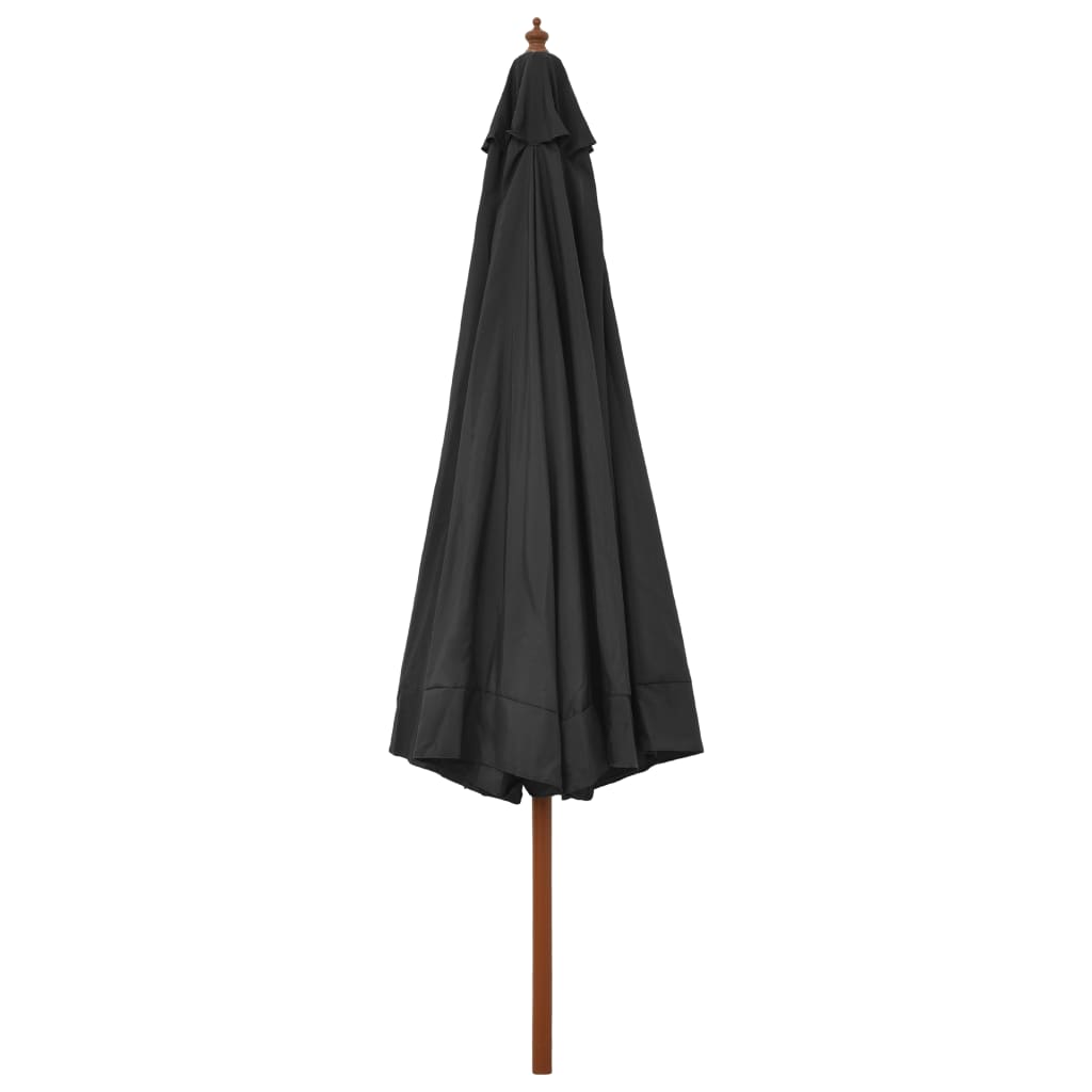 Vidaxl - Sonnenschirm mit Holzstange 330 cm Anthrazit
