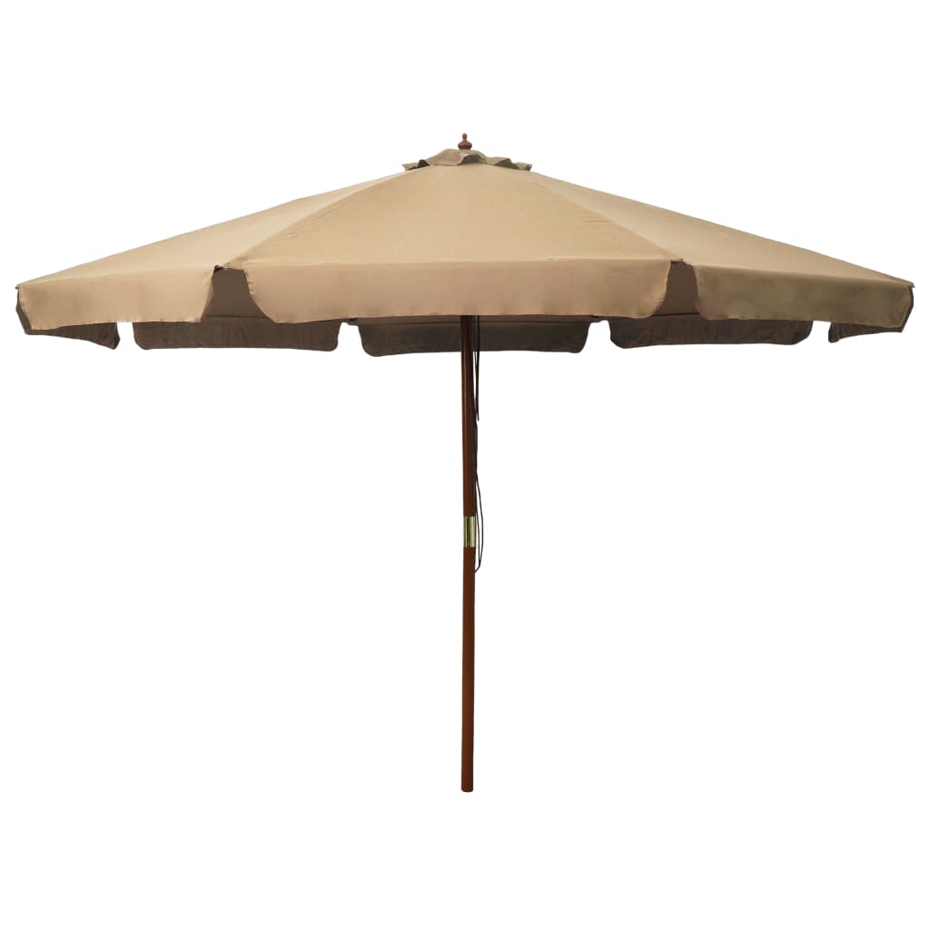 Vidaxl - Sonnenschirm mit Holzständer 330 cm Taupe