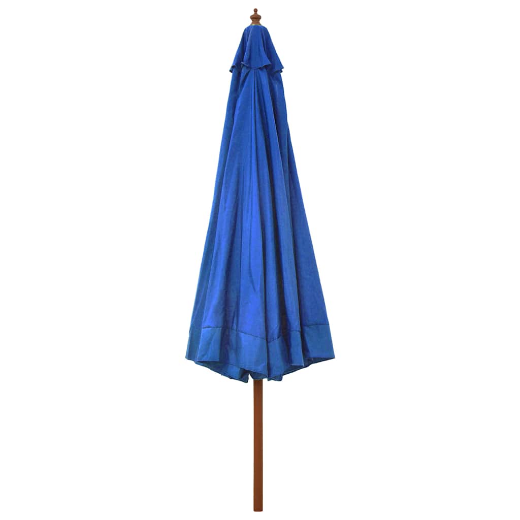 Vidaxl - Sonnenschirm mit Holzstange 330 cm Azurblau