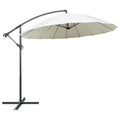 Vidaxl zweefparasol met aluminium paal 3 m wit