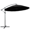 Vidaxl Sonnenschirm mit Aluminiumstange, 3 m, schwarz