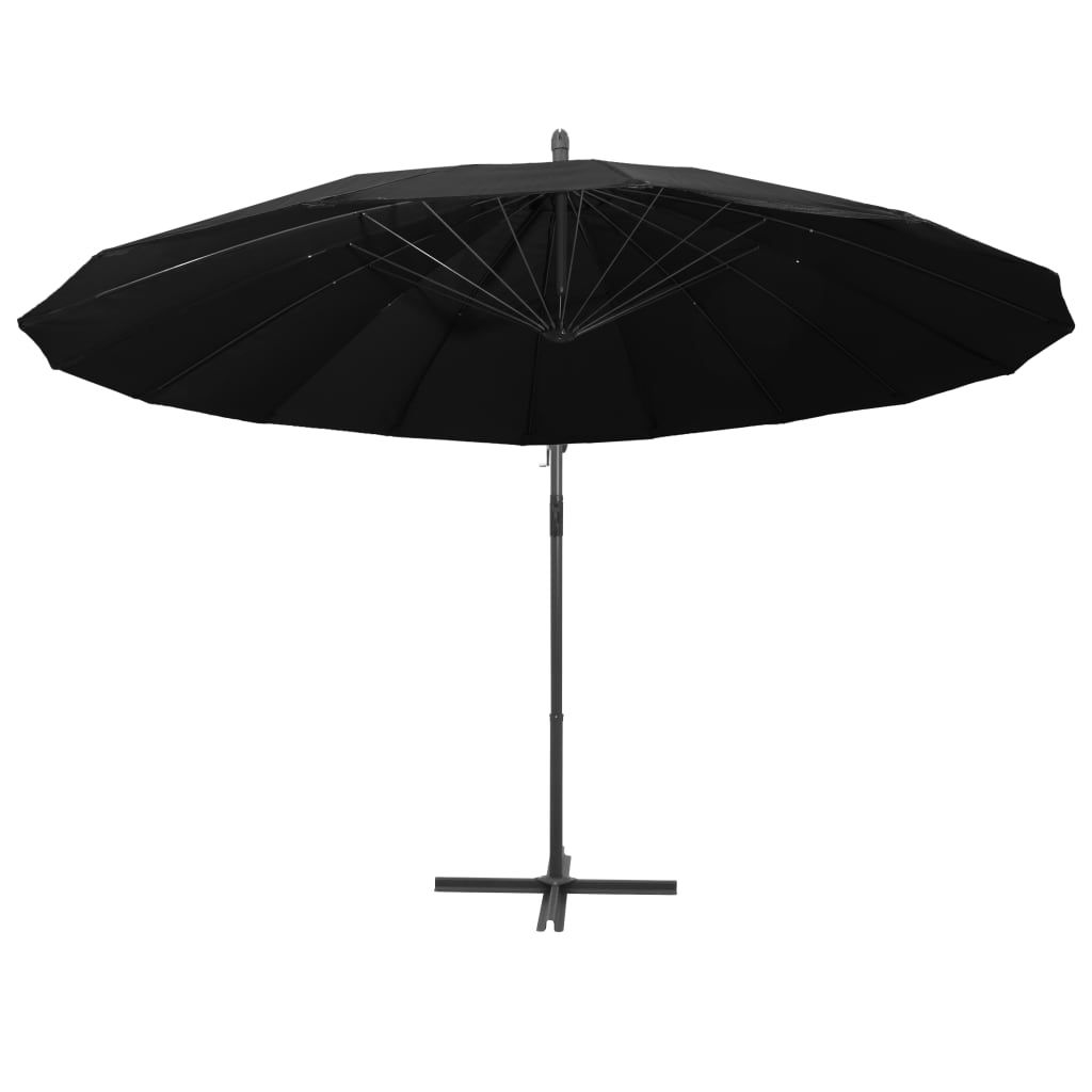 Vidaxl Sonnenschirm mit Aluminiumstange, 3 m, schwarz