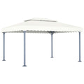 Vidaxl prieel 400x300 cm aluminium crème
