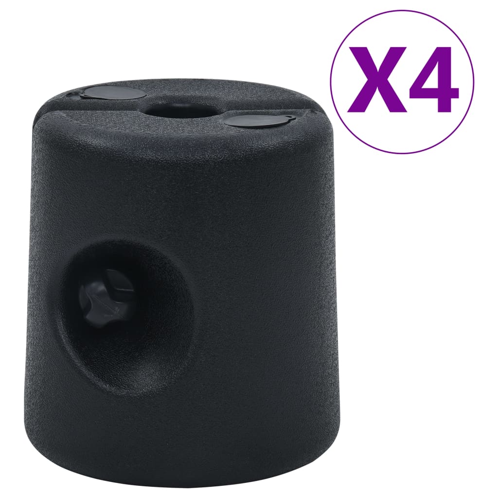 VidaXL Pavillongewichte, 4 Stück pro Packung, schwarz
