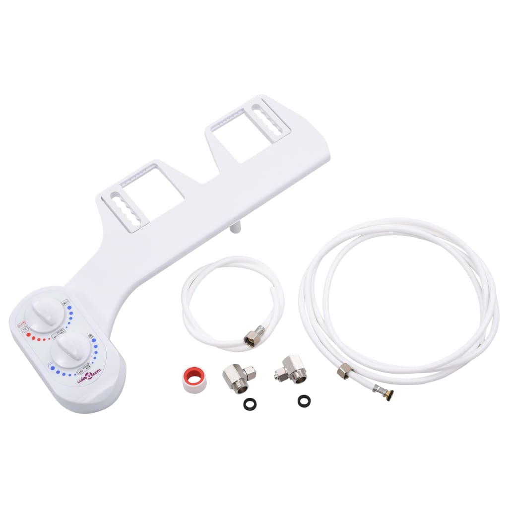 VidaXL Bidet-Anschluss für WC-Sitz, Warm- und Kaltwasser, Einzeldüse