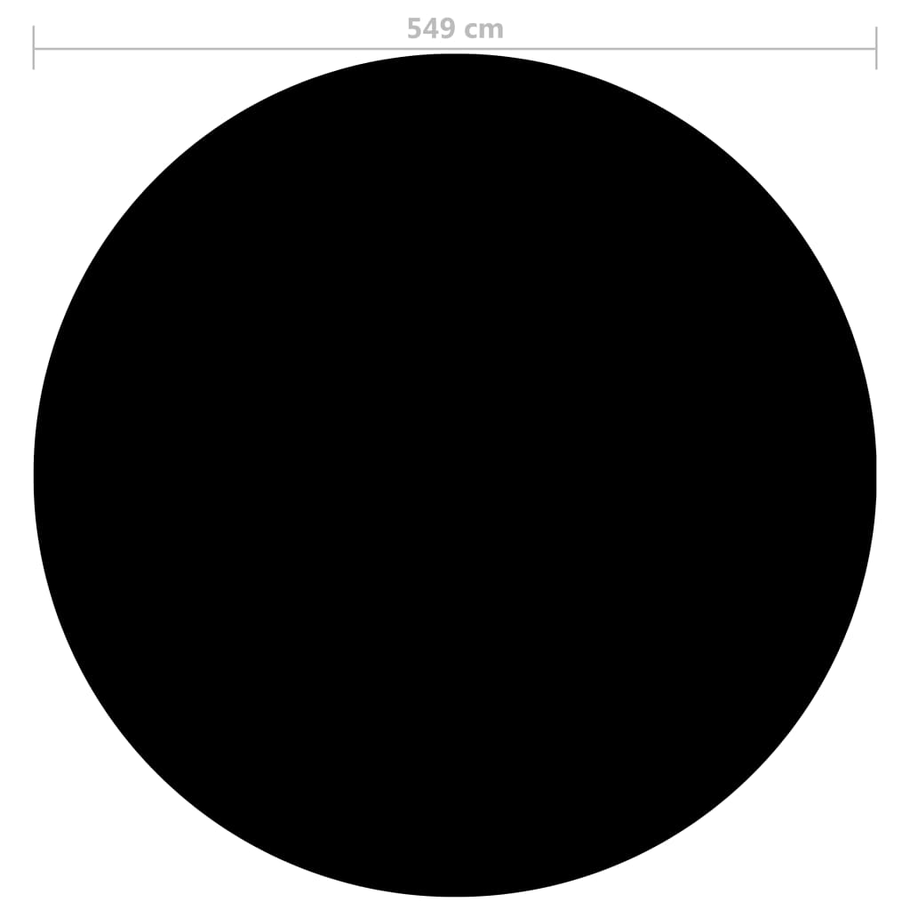 VidaXL Schwimmbadabdeckung 549 cm PE Schwarz