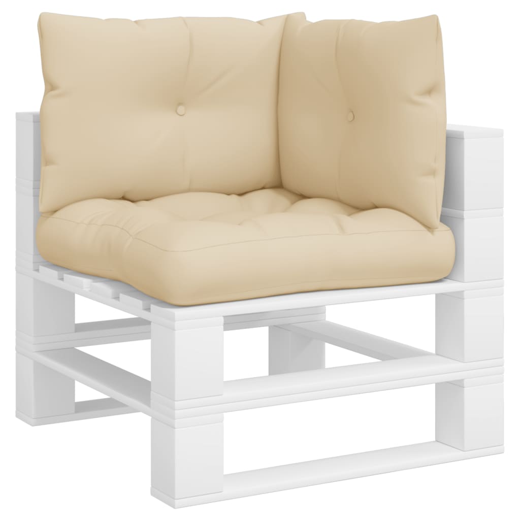 VidaXL Palettenkissen, 3-teilig, Stoff, beige