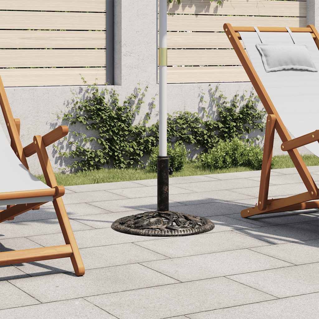 VidaXL Sonnenschirmfuß 12 kg 48 cm Gusseisen Bronzefarbe