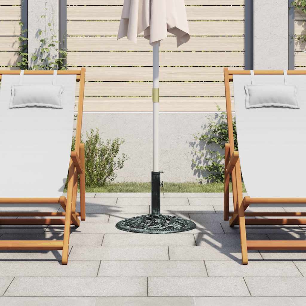 vidaXL Sonnenschirmfuß 9 kg 40 cm Gusseisengrün