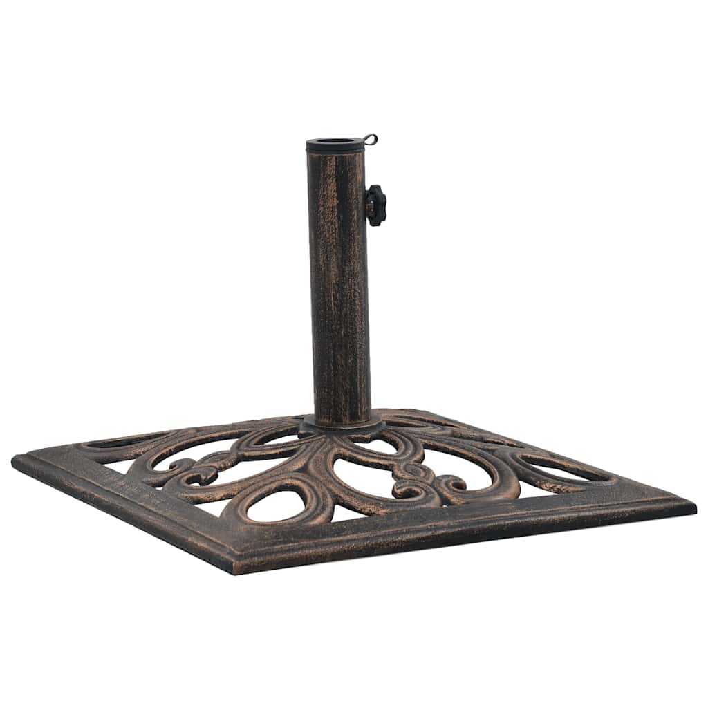 VidaXL Sonnenschirmfuß 12 kg 49 cm Gusseisen Bronzefarbe