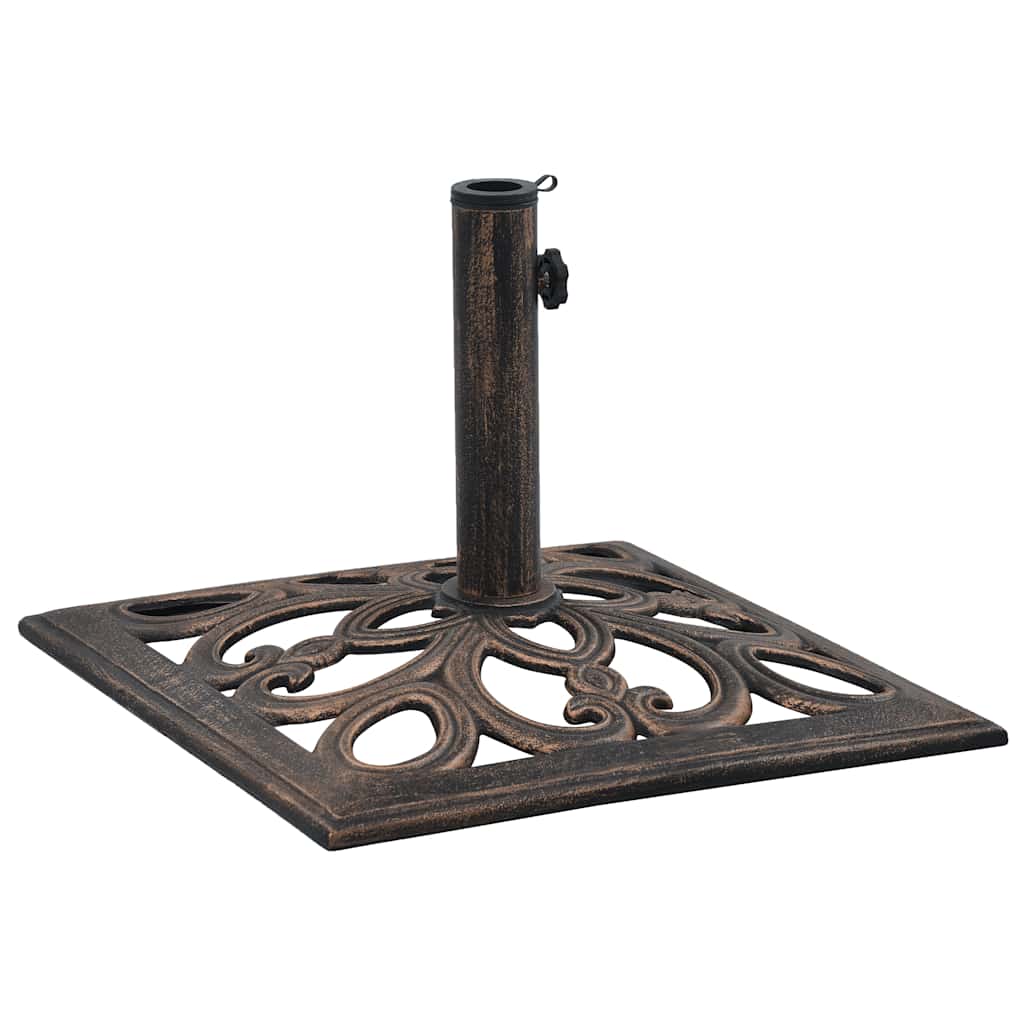 VidaXL Sonnenschirmfuß 12 kg 49 cm Gusseisen Bronzefarbe