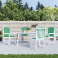 VidaXL Gartenstuhlkissen mit niedriger Rückenlehne, 4 Stück, 100 x 50 x 3 cm, Oxford-Gewebe, Grün