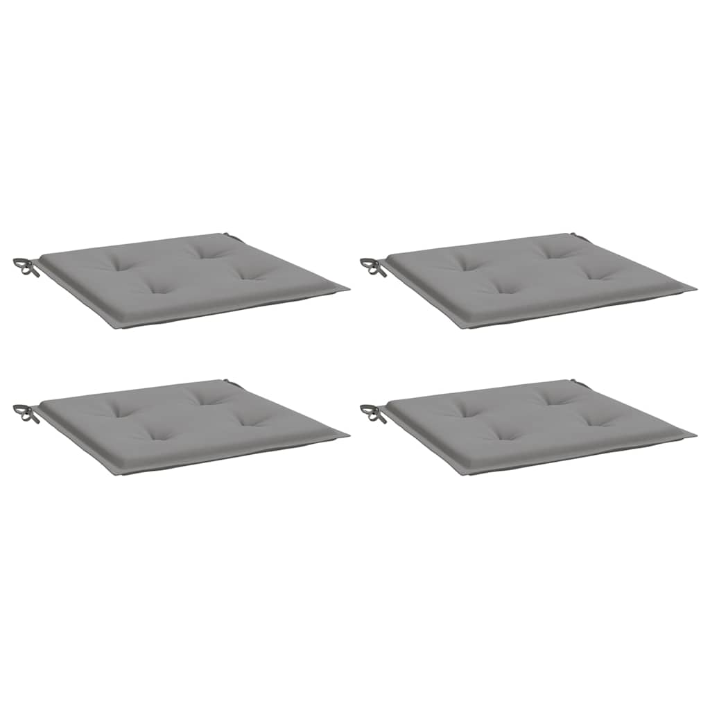 Vidaxl tuinstoelkussens 4 st 40x40x3 cm oxford stof grijs