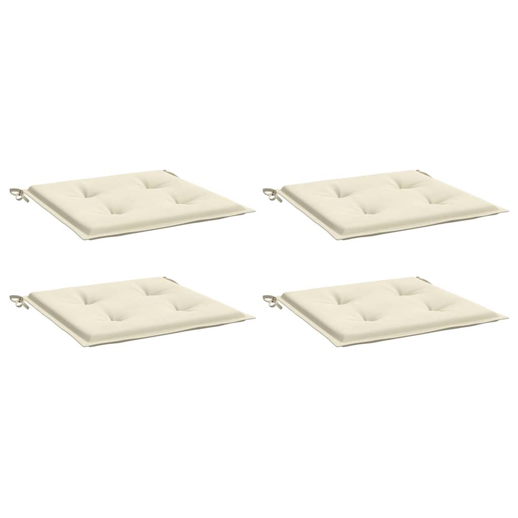 Vidaxl tuinstoelkussens 4 st 40x40x3 cm oxford stof crèmekleurig