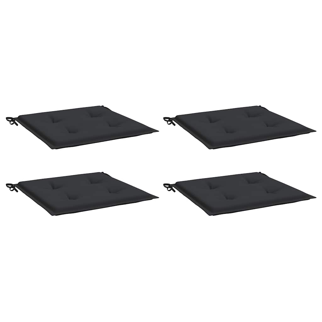 Vidaxl tuinstoelkussens 4 st 40x40x3 cm oxford stof zwart