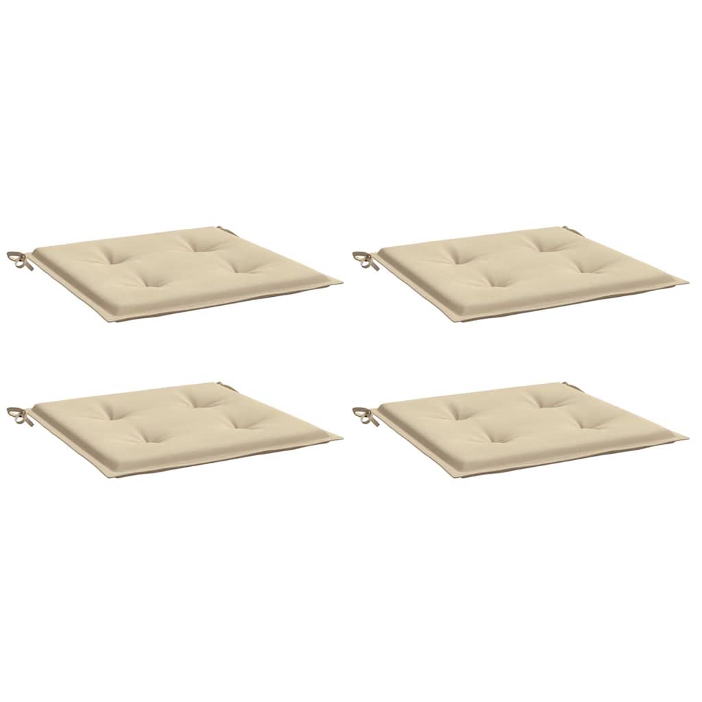 Vidaxl tuinstoelkussens 4 st 40x40x3 cm oxford stof beige