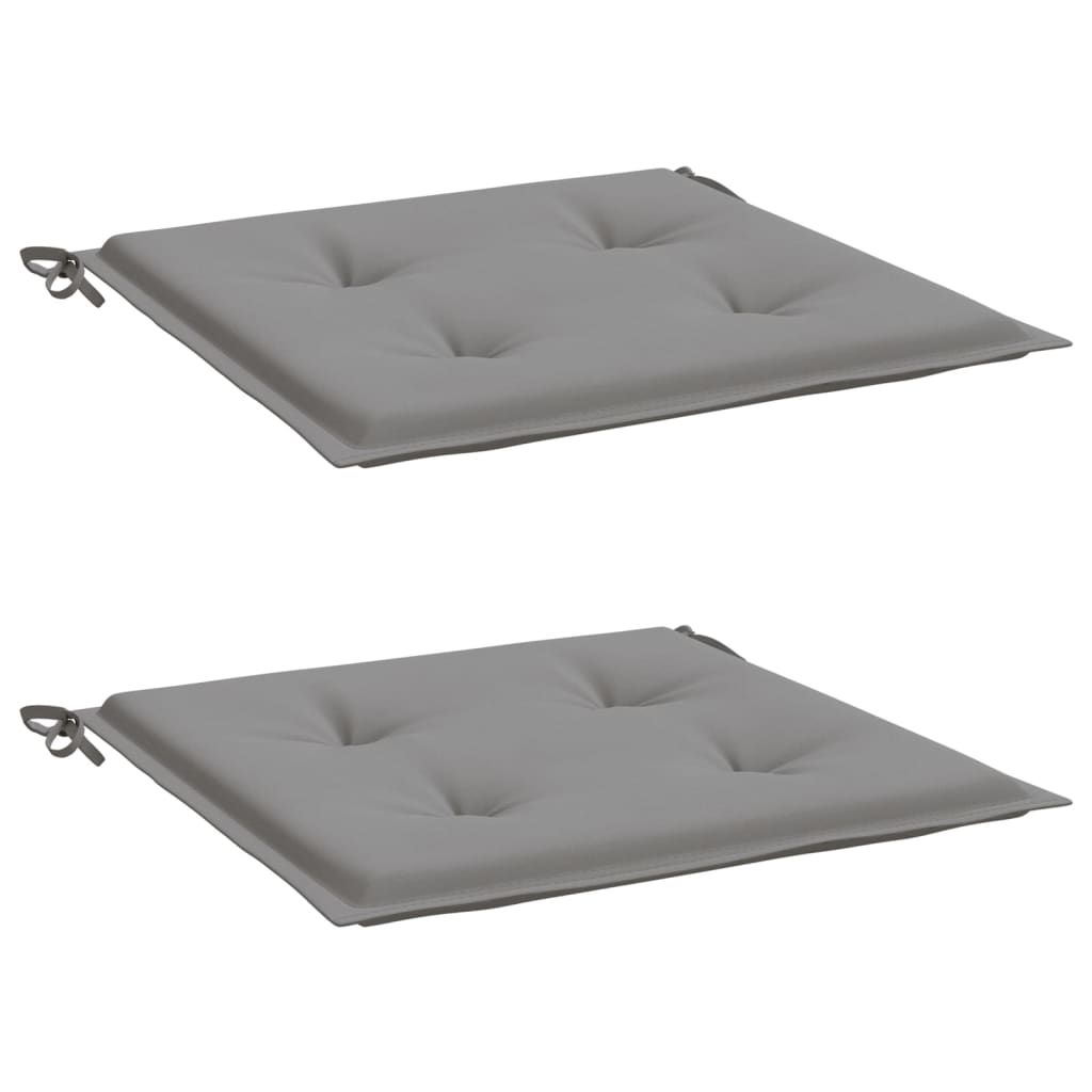 Vidaxl tuinstoelkussens 2 st 50x50x4 cm stof grijs