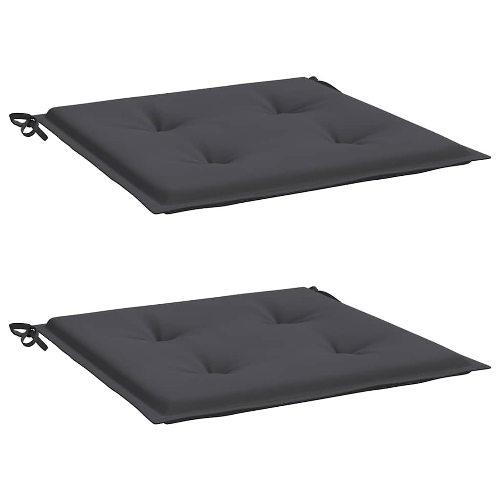 Vidaxl tuinstoelkussens 2 st 50x50x4 cm oxford stof antracietkleurig