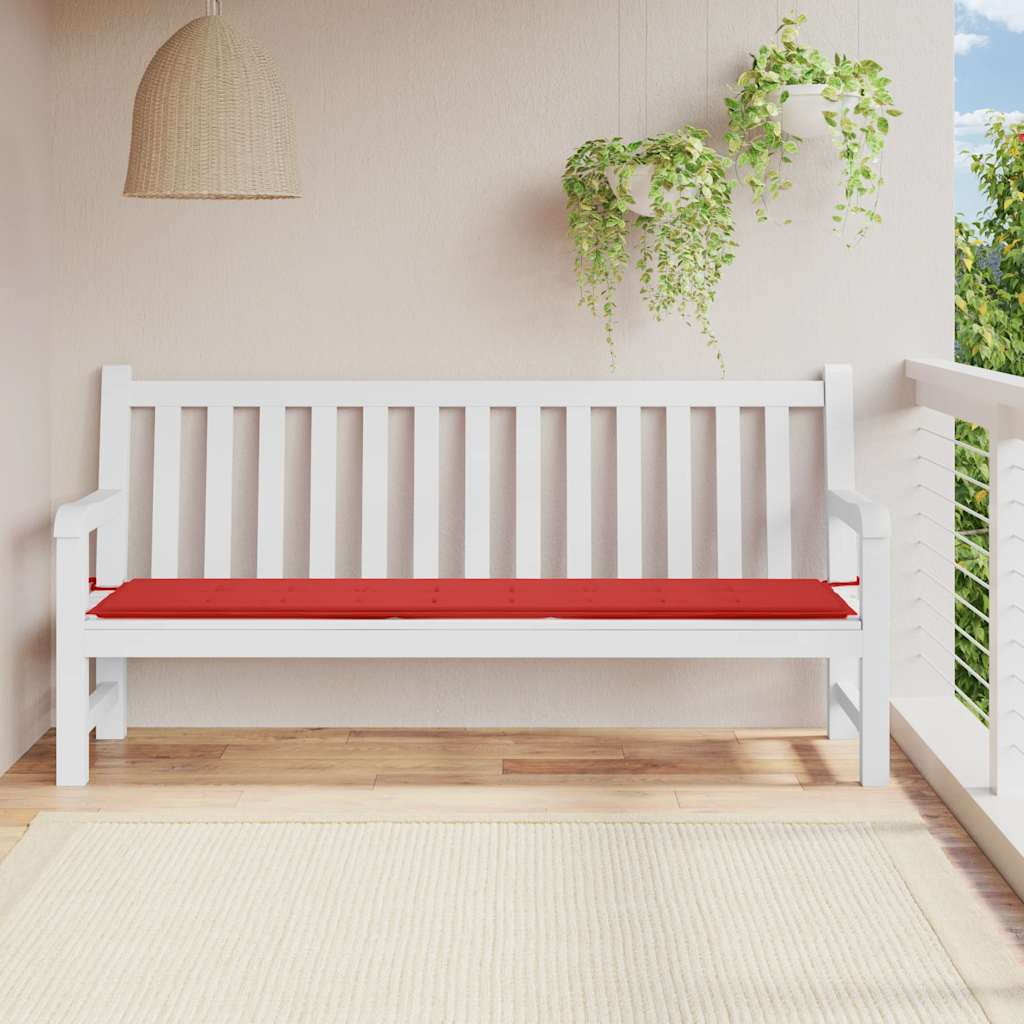 VidaXL Gartenbankkissen 200x50x4 cm Oxford-Gewebe Rot