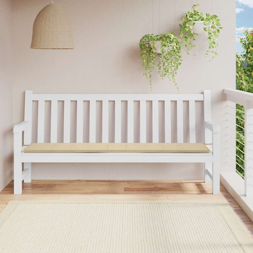 VidaXL Gartenbankkissen 200x50x4 cm Oxford-Gewebe Beige