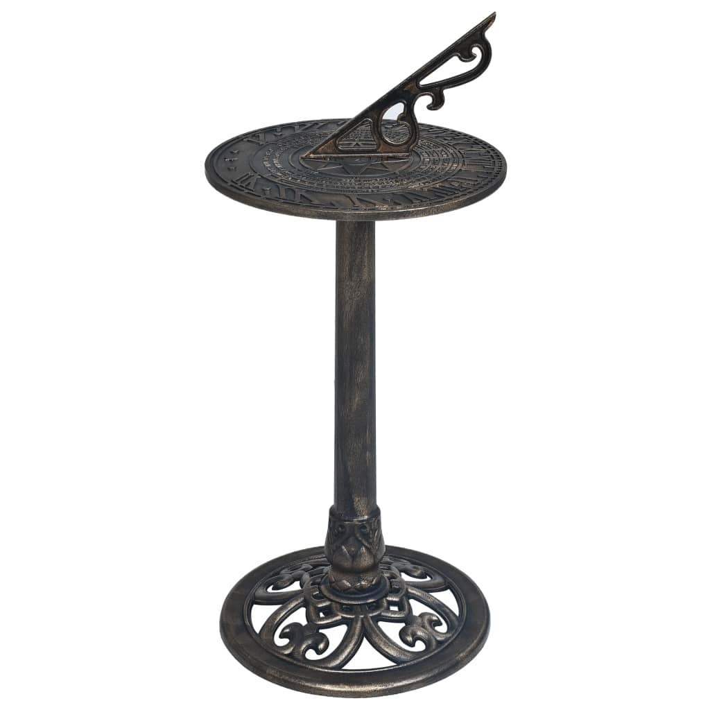 VidaXL Sonnenuhr 35,5 x 82 cm, Kunststoff, Bronze