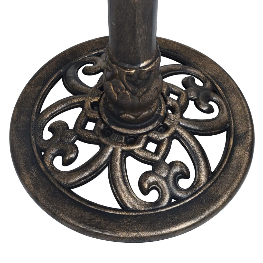 VidaXL Sonnenuhr 35,5 x 82 cm, Kunststoff, Bronze