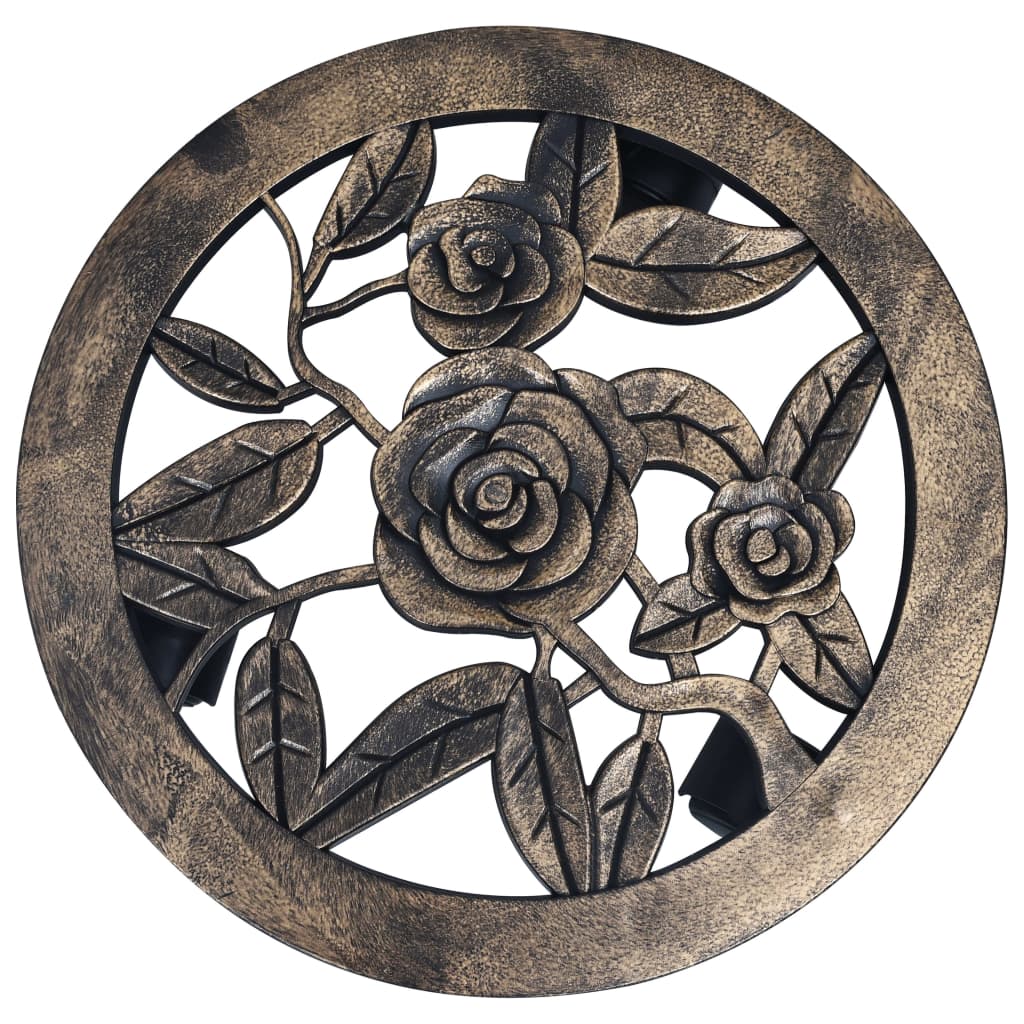 VidaXL Pflanzenwagen, 6 Stück, 30 cm, Kunststoff, Bronze