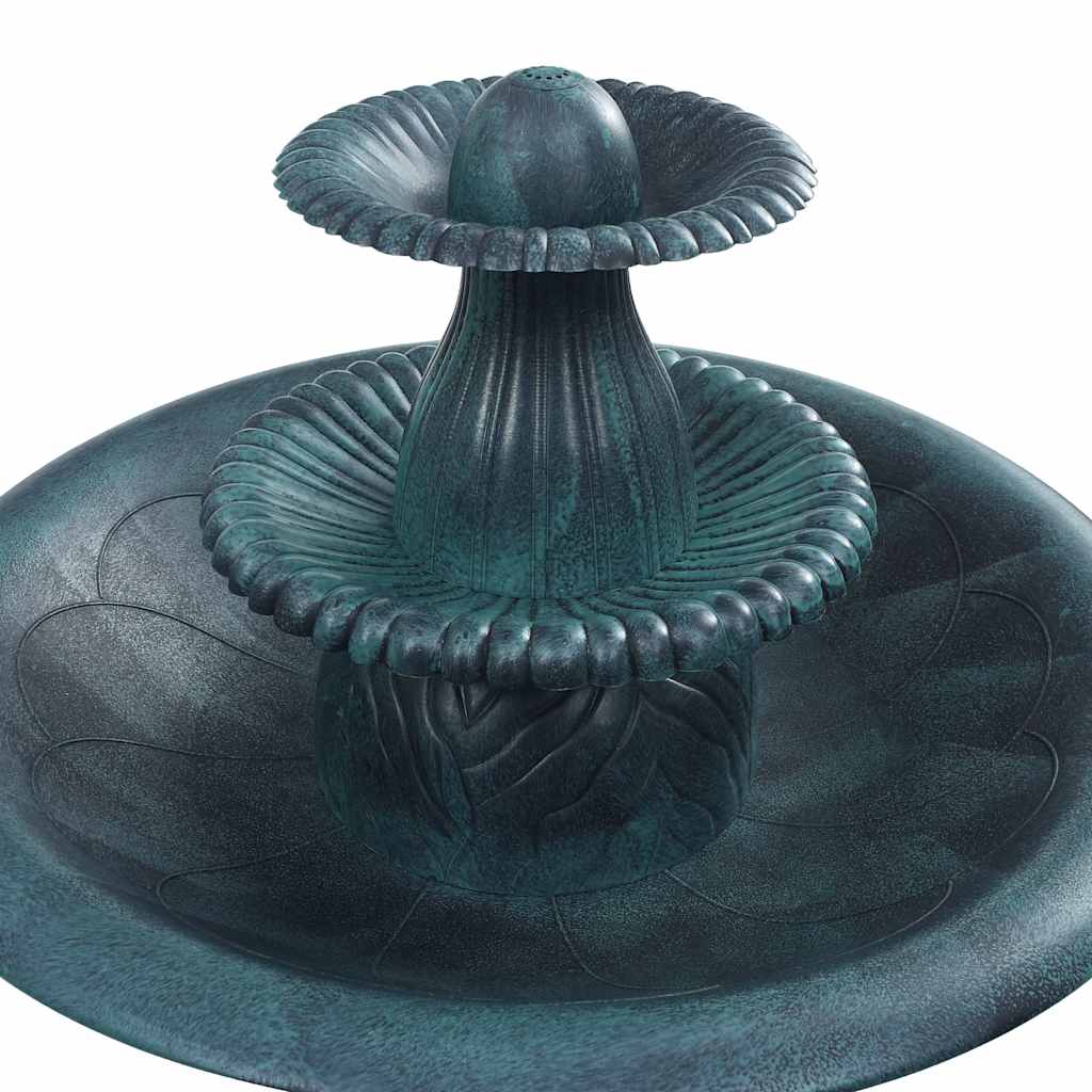 VidaXL Vogeltränke mit Springbrunnen 50x91 cm Kunststoff Grün